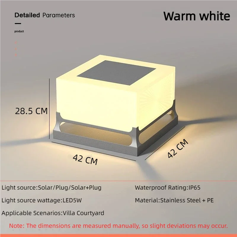 Panneau solaire de la lampe cube de portail