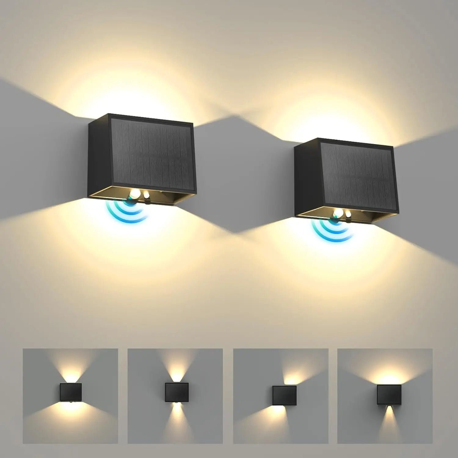 Applique Solaire Murale LED Détecteur Mouvement 3000K Porche