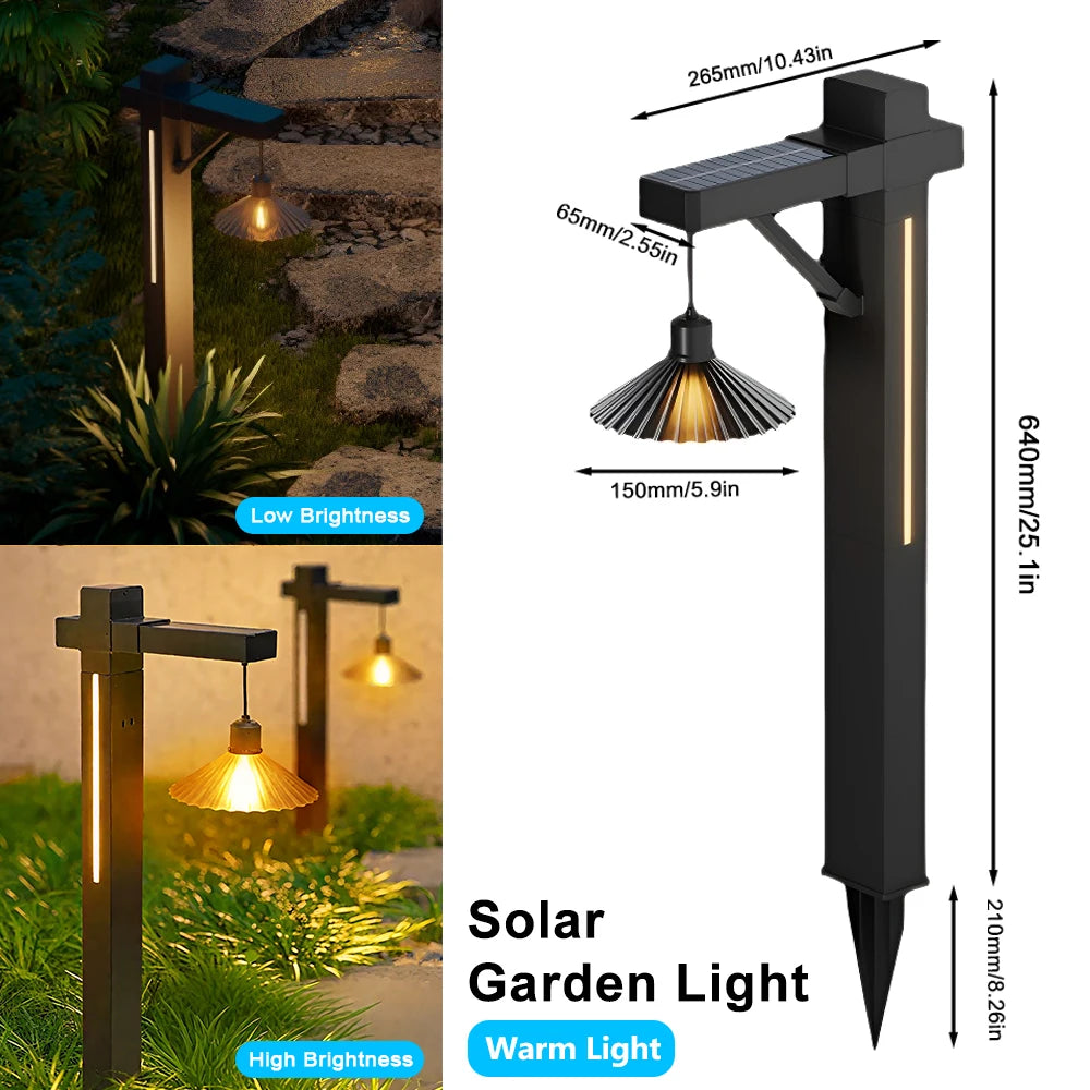 Lampadaire Solaire Extérieur Vintage Éclairage Paysager Allée Jardin
