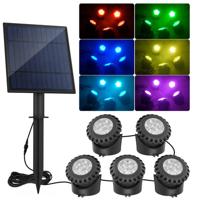 Spot solaire RGB sous-marin IP68 pour piscine et jardin