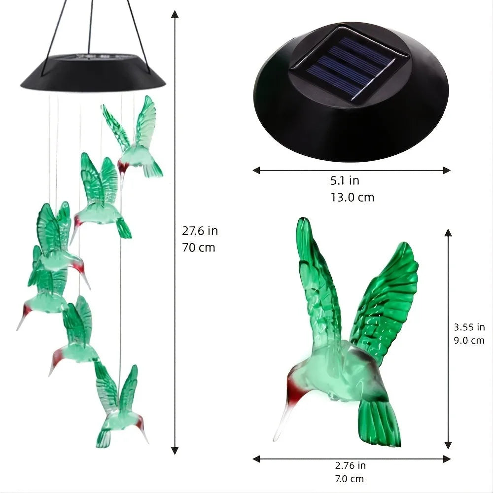Lampe Solaire Colibri Décorative pour Extérieur
