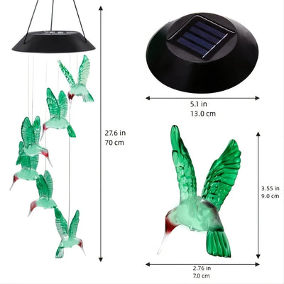 Lampe Solaire Colibri Décorative pour Extérieur
