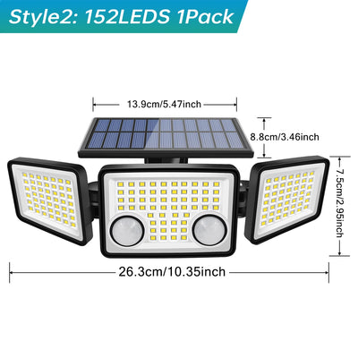 Lampe solaire détecteur de mouvement installée sur un mur