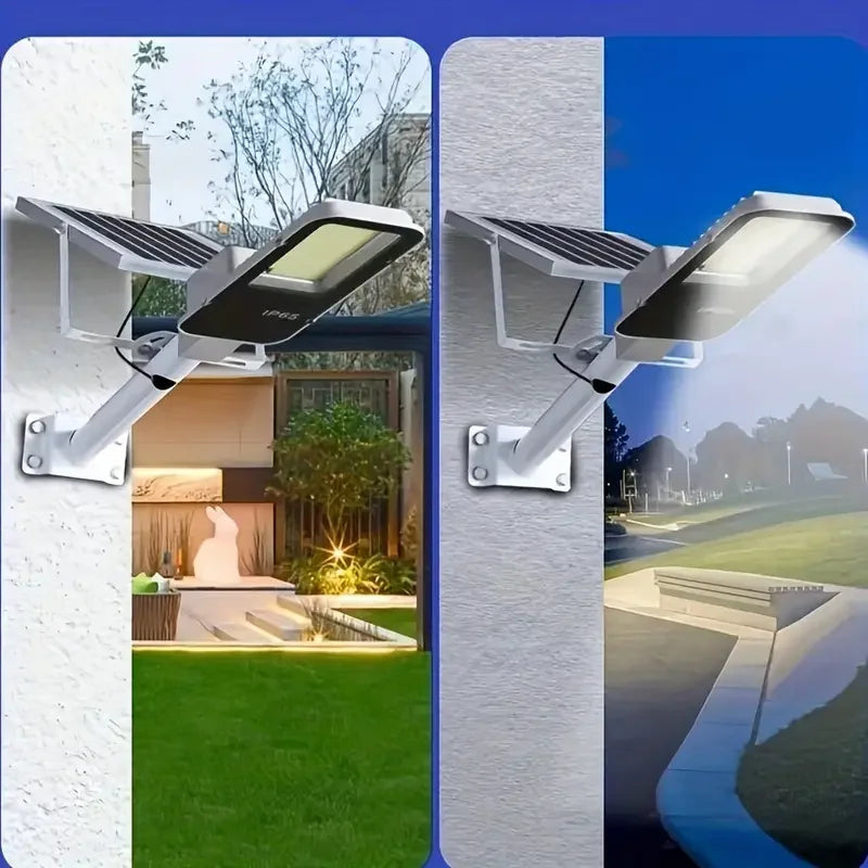 Réverbère solaire 357 LED 6500K étanche IP65 pour extérieur