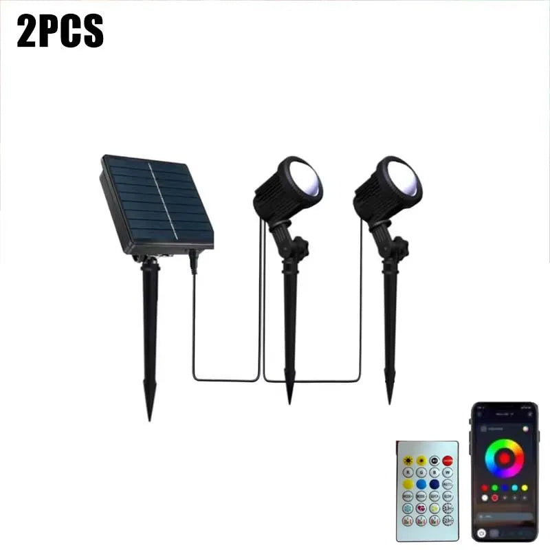 Projecteur Solaire RGB LED Étanche IP65 Jardin Application