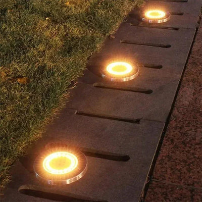 Lot de lampes solaires enterrées en disque