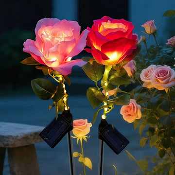 Piquet Solaire de Jardin Fleur Lumineuse pour Pelouse