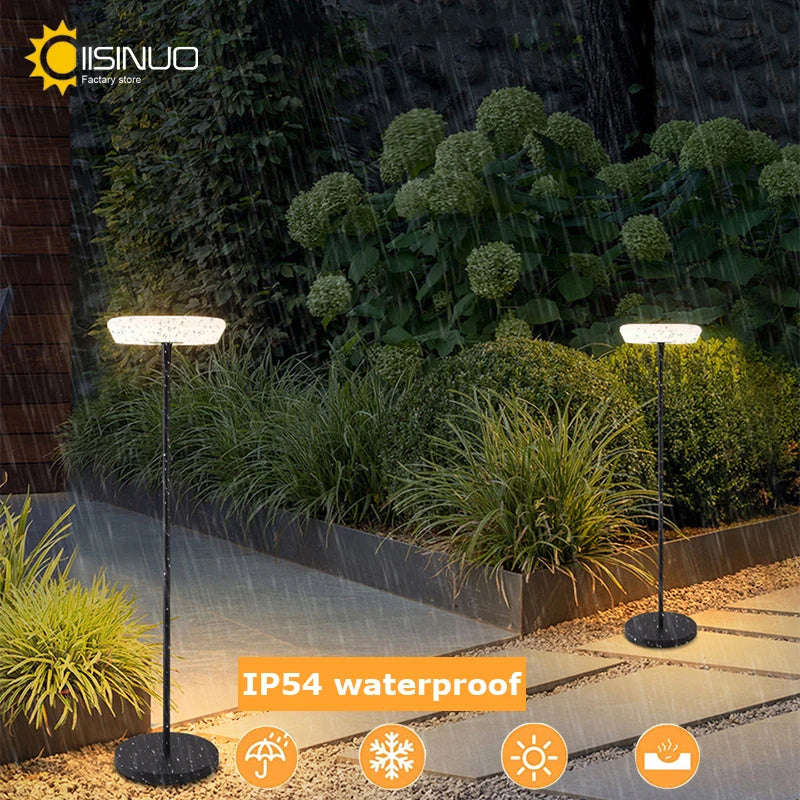 Lampadaire Solaire Sans Fil USB-C IP54 â installĂ© en extĂ©rieur sur un mur