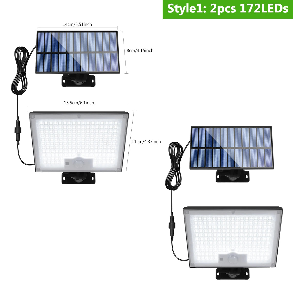 Lampe Solaire Extérieur 400 LED Détecteur Mouvement Télécommande IP65