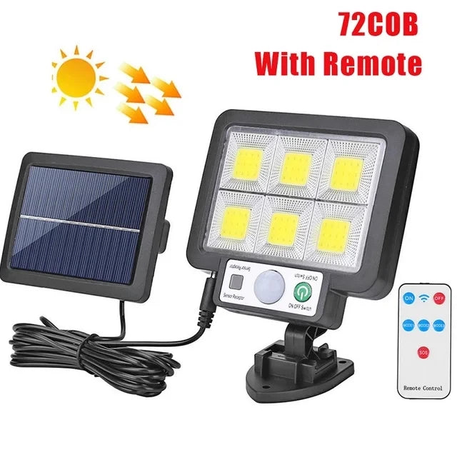 Applique Solaire LED Fendue Capteur Mouvement Extérieure Étanche Jardin