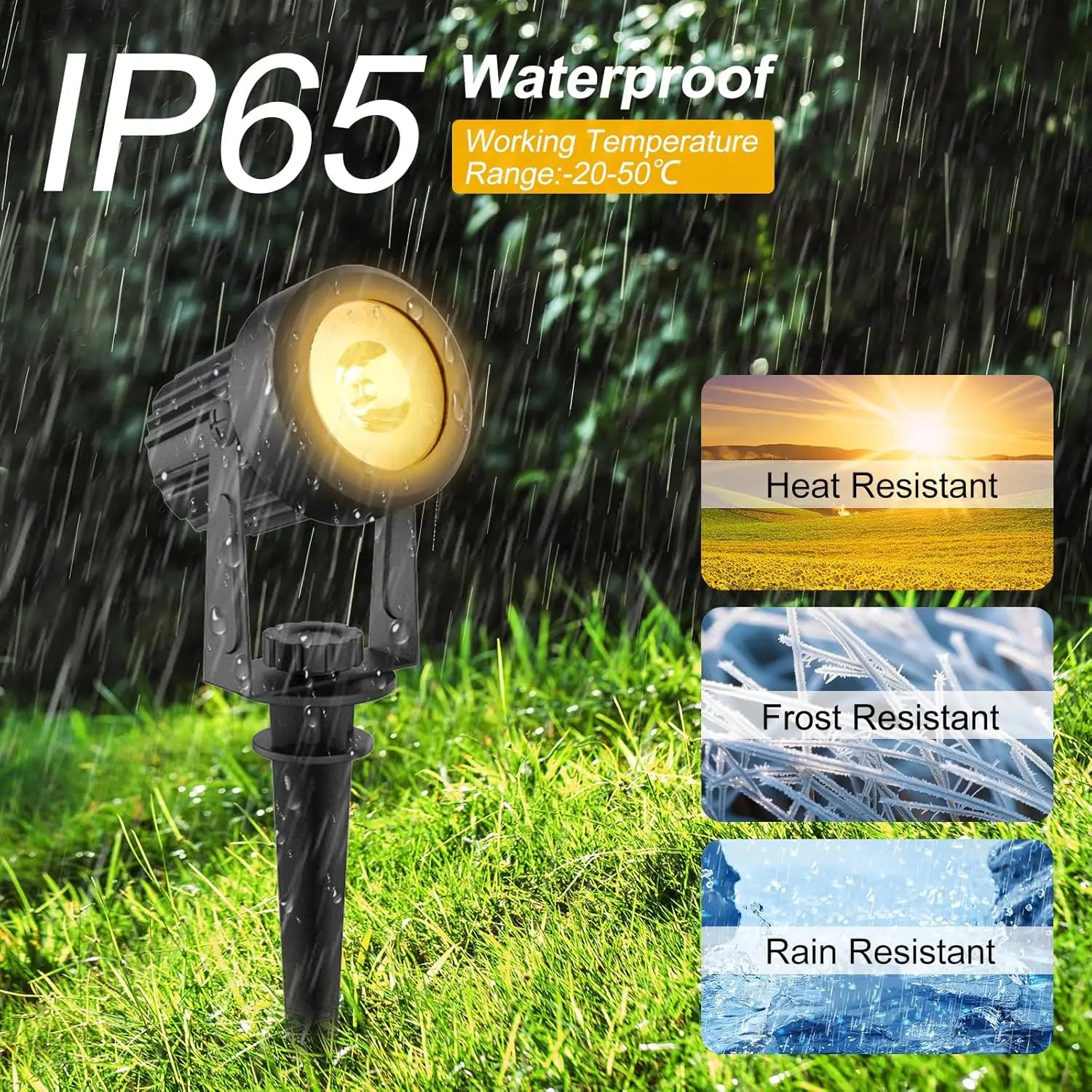 Projecteur Solaire Arbre LED 3000K Étanche IP65 Jardin