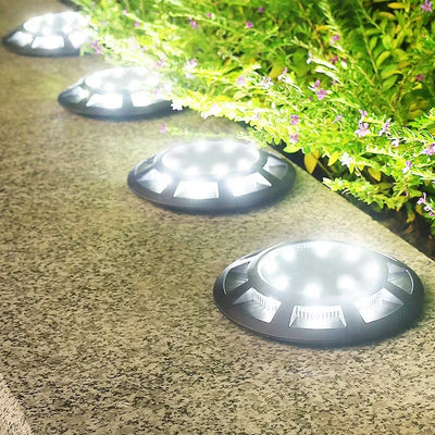 Lampe Solaire au Sol 16 LED IP65 Étanche Jardin Pelouse Allée