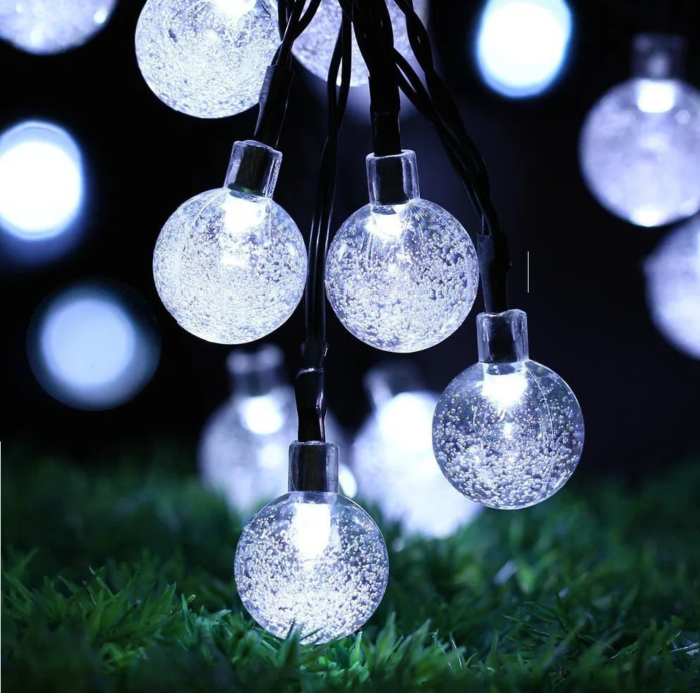 Guirlande Solaire Boules à Bulles Étanche Noël et Terrasse
