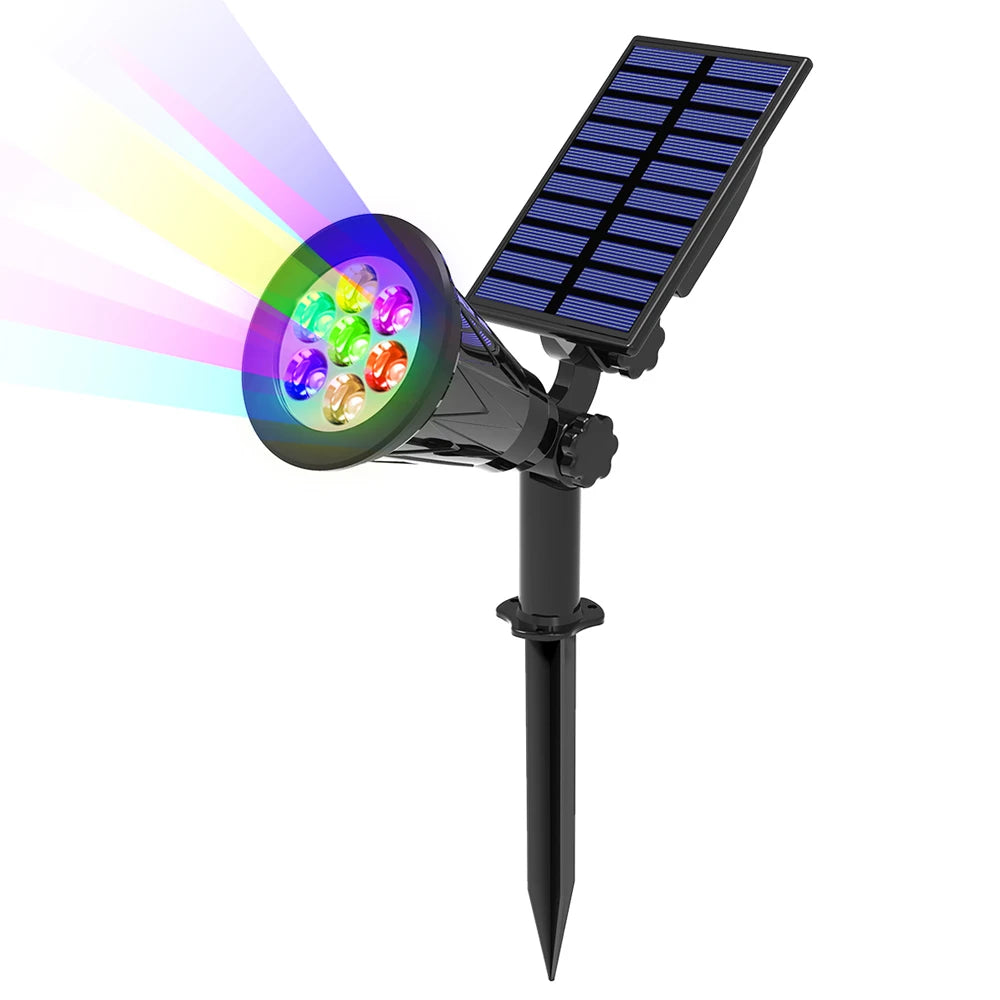 Projecteur Solaire 7 LED Applique Murale Paysage Jardin