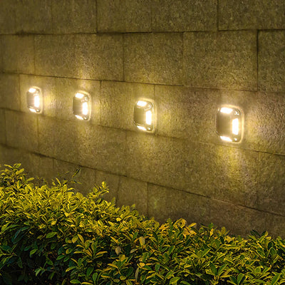 Lampe Solaire Encastrée Sol Inox 8 LED Étanche Jardin Villa