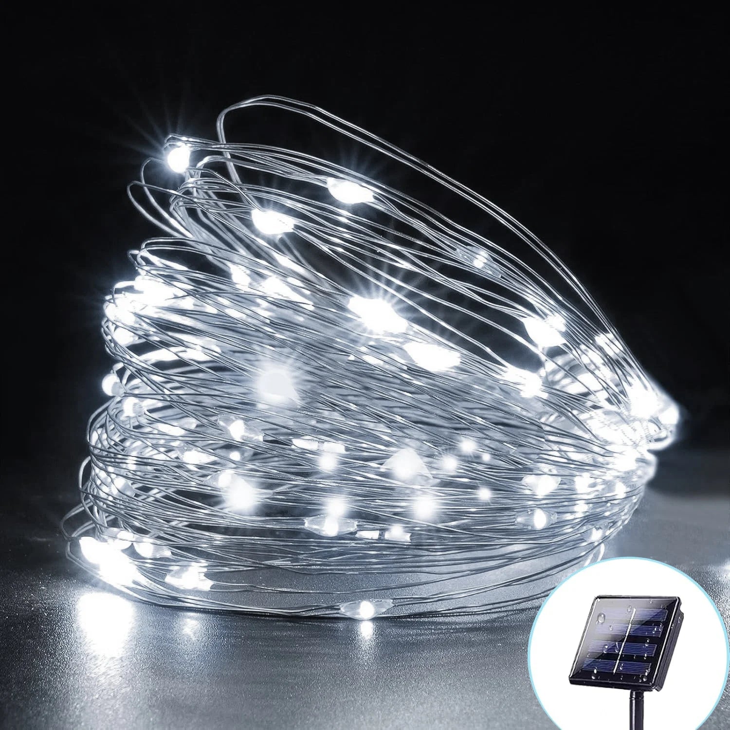 Guirlande Solaire 400 LED 8 Modes Étanche Extérieur