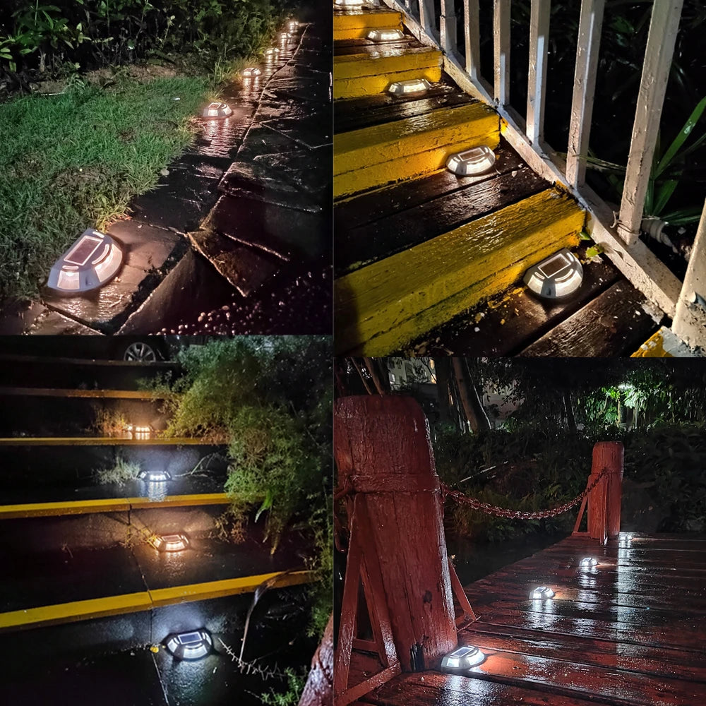 Lampe LED Solaire Extérieur Étanche Jardin Plancher Trottoir