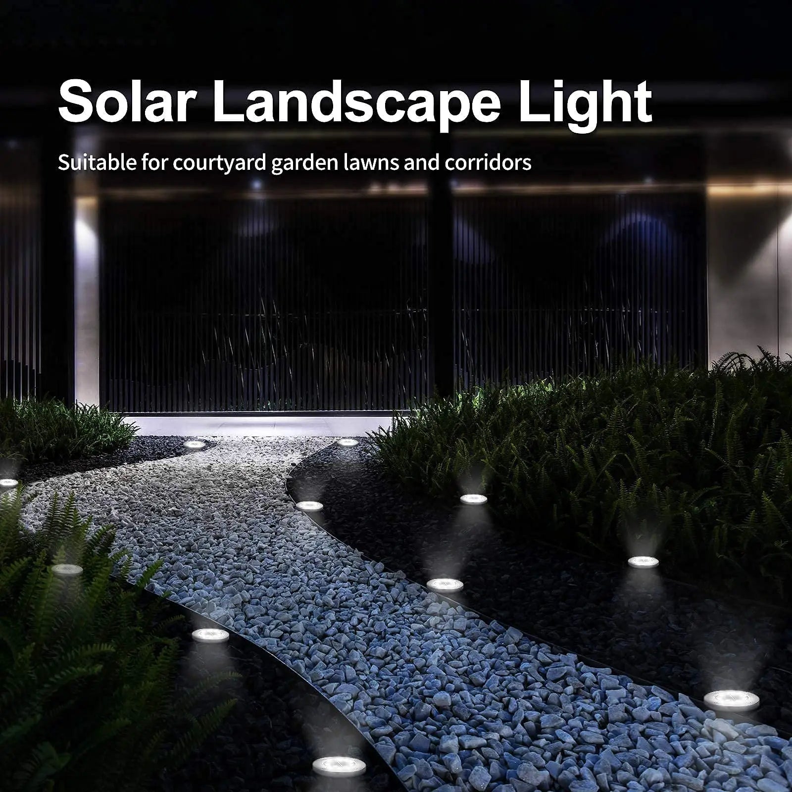 Projecteur Solaire Enterré 8 à 20 LED Décoratif Jardin
