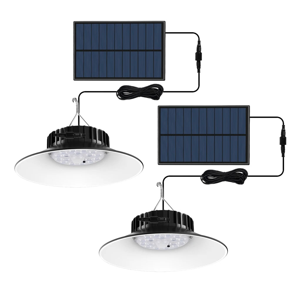 Lampe solaire suspendue à détecteur de mouvement autonome