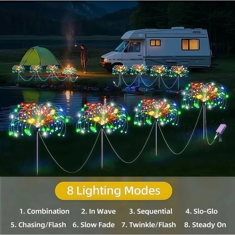 Lampe solaire de jardin multicolore pour paysage