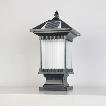 Borne Solaire de Jardin Style Asiatique Étanche