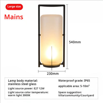Lampe Solaire de Jardin Colonne pour Pelouse et Allée – allumage automatique au crépuscule