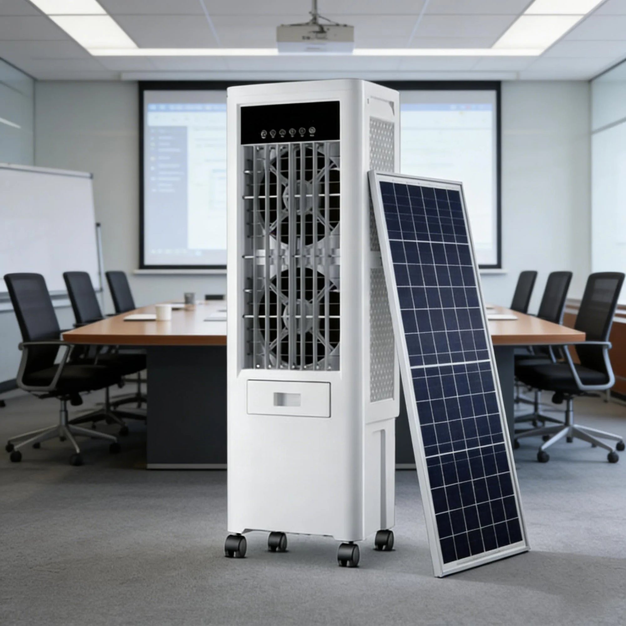 Rafraîchisseur d'Air Solaire Portable 280W 3 Vitesses