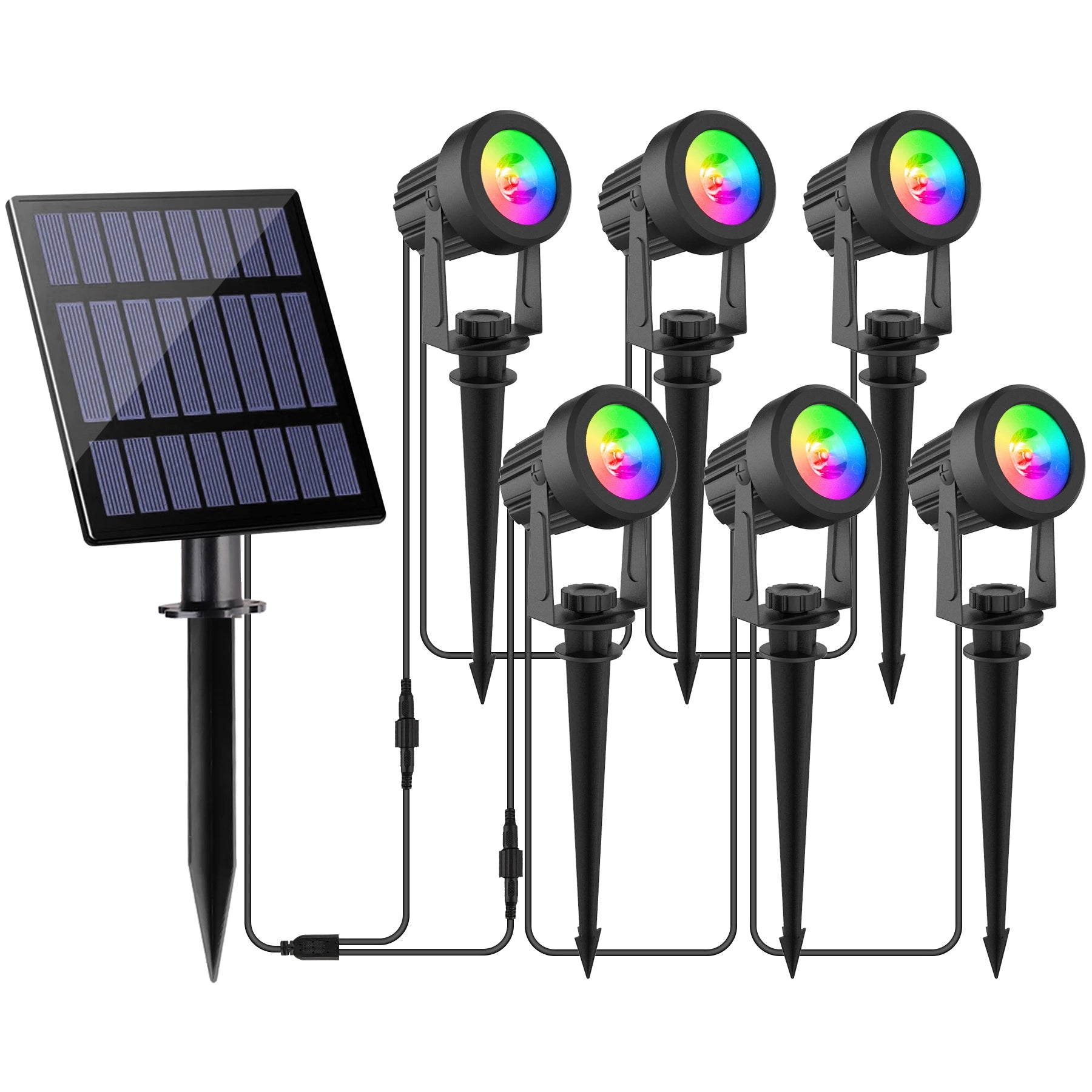 Projecteur Solaire RGB LED Étanche IP65 Jardin Noël Halloween