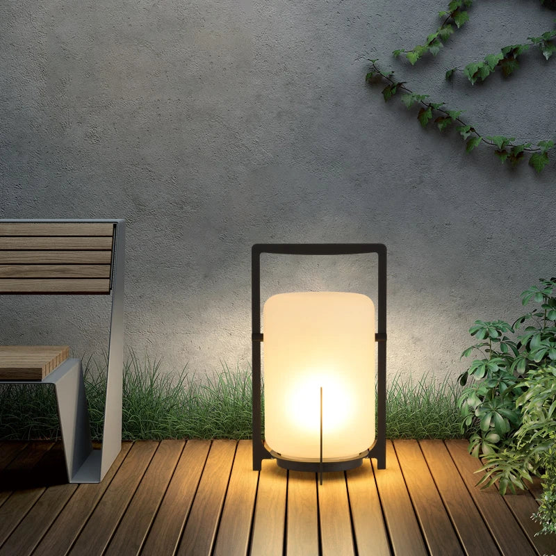 Lampe Solaire de Jardin Colonne pour Pelouse et Allée – détail du design et finitions
