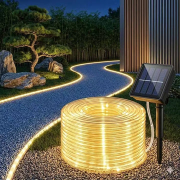 Guirlande Solaire Extérieur Noël 22 m 200 LED Étanche
