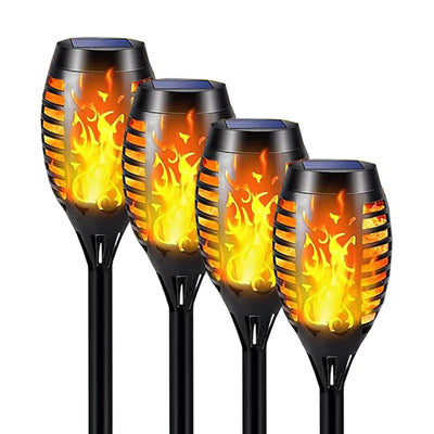 Panneau solaire de la lampe de poche effet flamme