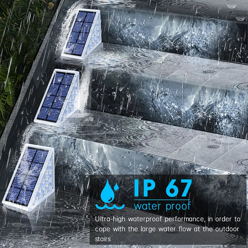 Lampe Solaire LED ExtĂ©rieur Lentille Ătanche IP67 Escalier Terrasse â Ă©clairage LED allumĂ© de nuit