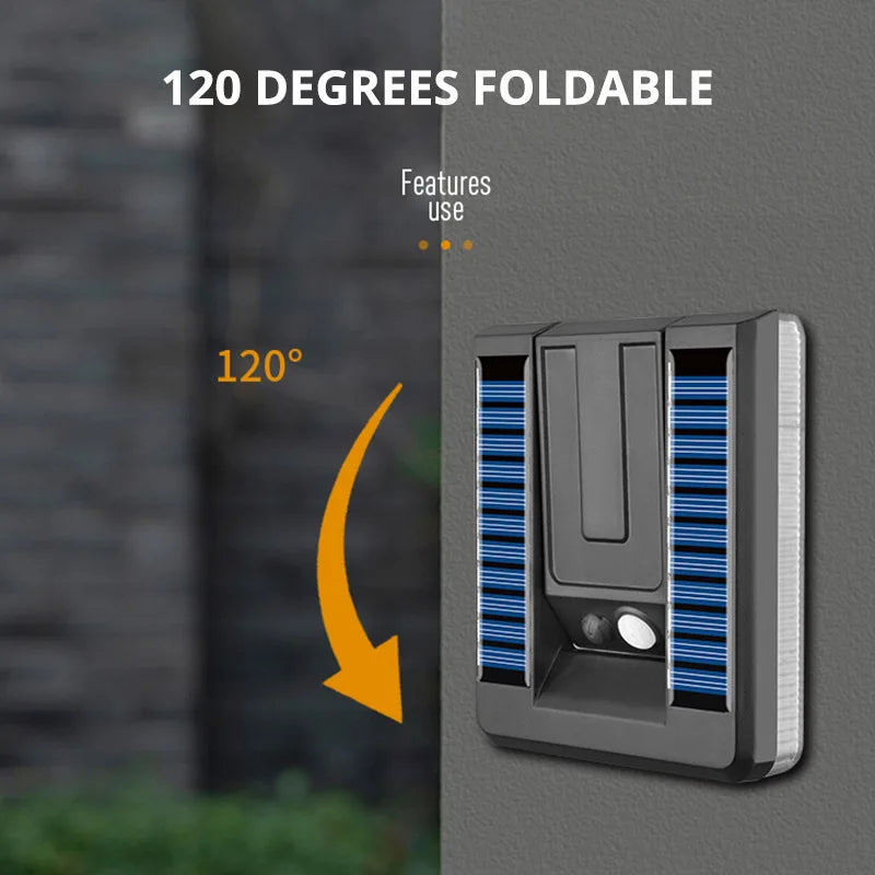 Applique Murale Solaire Pliable LED Extérieure Détecteur Mouvement