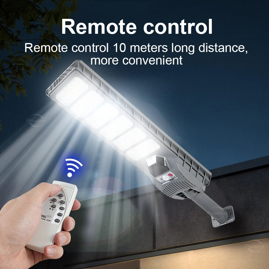 Lampe Solaire Murale LED 600W Détecteur Mouvement Étanche