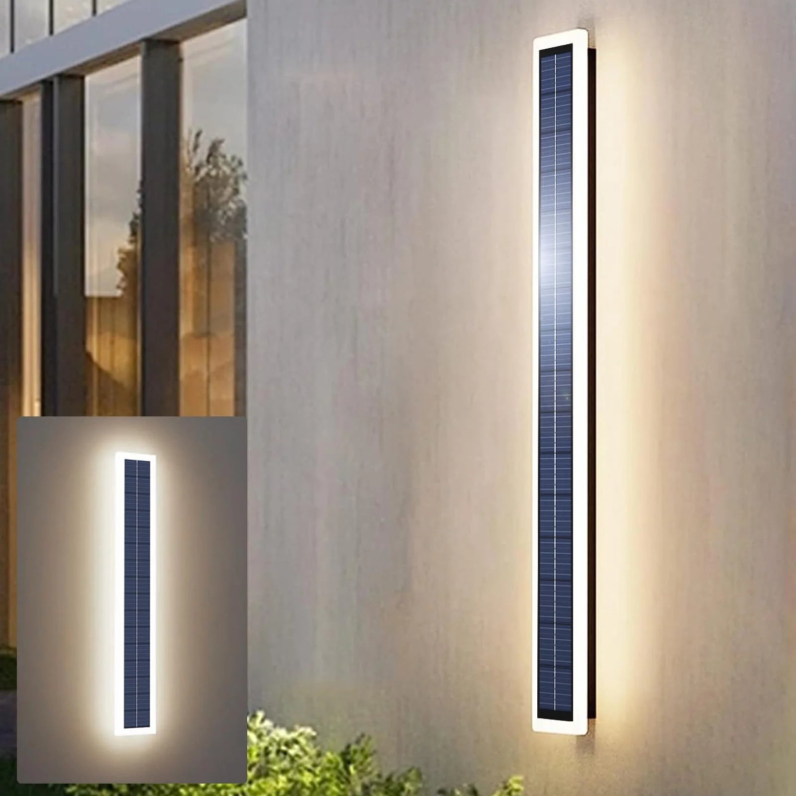 Applique Solaire Murale LED 60cm Acrylique Porche Patio