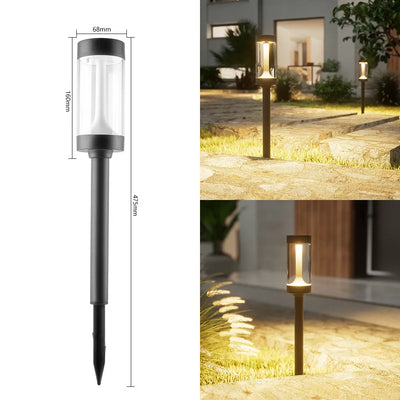 Lampe Solaire Pelouse 3000K Décoration Jardin Chemin 2 Pièces