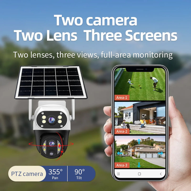 Caméra solaire de surveillance 4K 4G pour extérieur