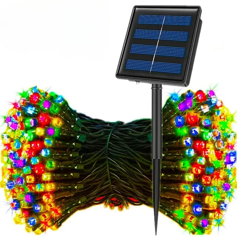 Guirlande Solaire LED Étoilée Étanche pour Fête et Noël