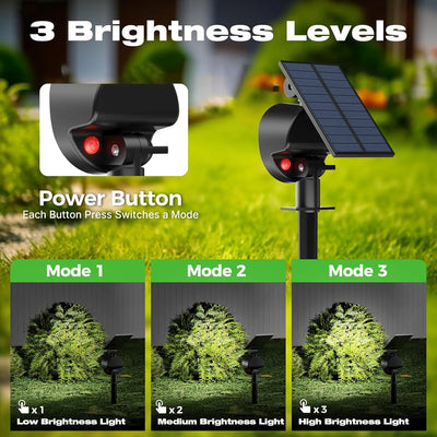 Projecteur solaire paysager avec 3 modes