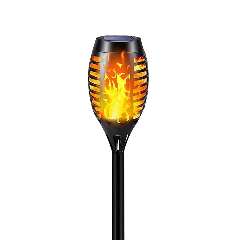 Détail de l'effet flamme de la lampe solaire