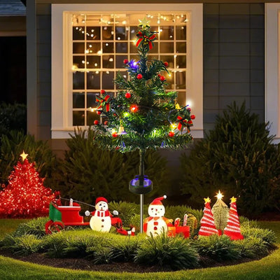 Lampe Solaire Flocon de Neige LED Étanche Jardin et Noël