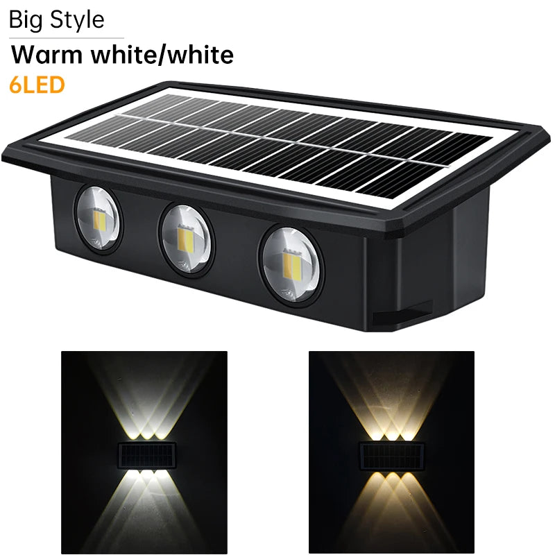 Applique Murale Décorative Solaire RGB Étanche Jardin Escalier