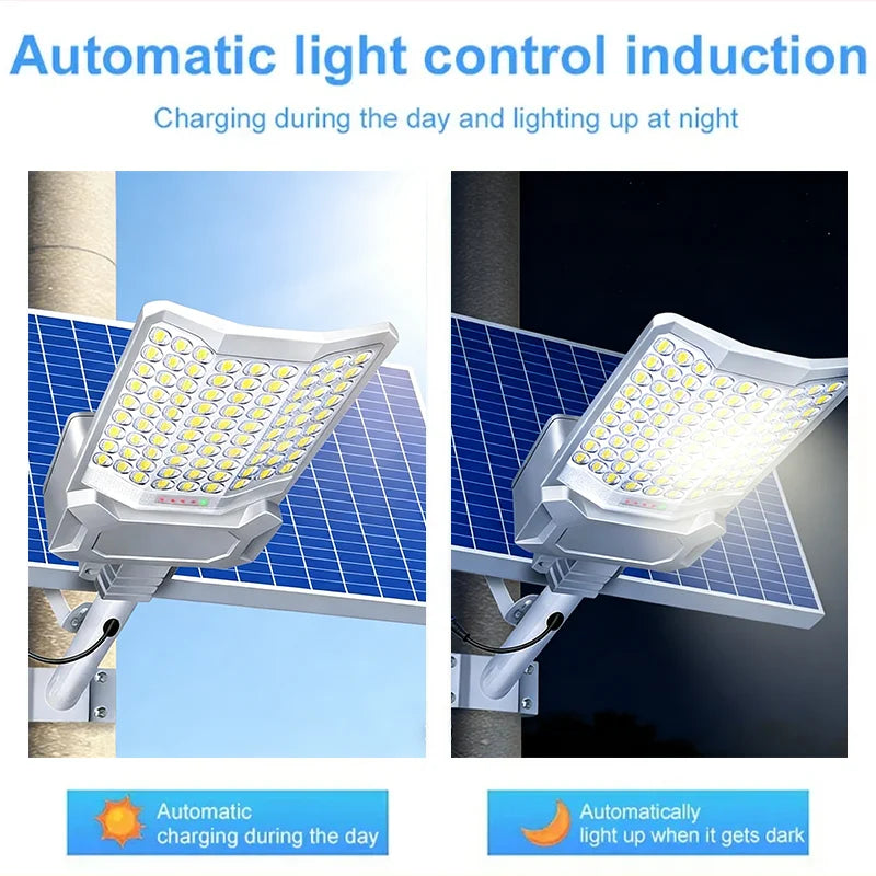 Lampadaire Solaire Extérieur Puissant LED Allée Parking