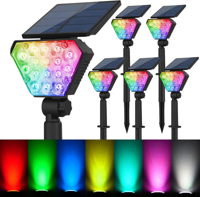 Projecteur Solaire RGB Arbre Couleur Changeante Jardin