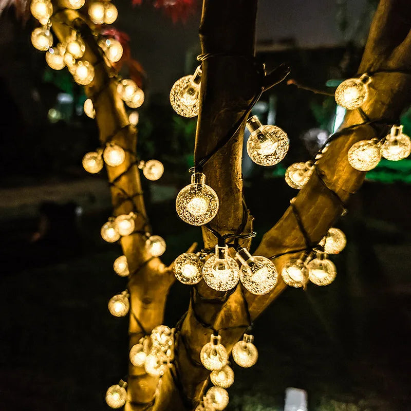 Guirlande Solaire Boules à Bulles Étanche Noël et Terrasse