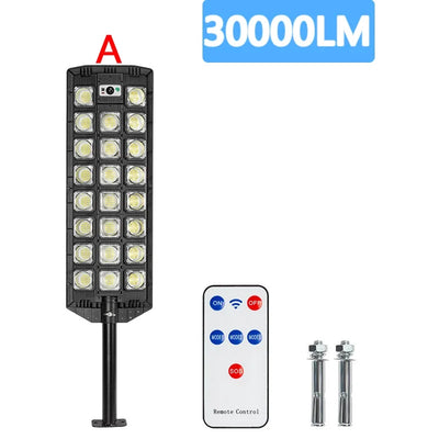 Lampe Solaire Extérieure LED Détecteur Mouvement 3 Modes – vue de face du luminaire