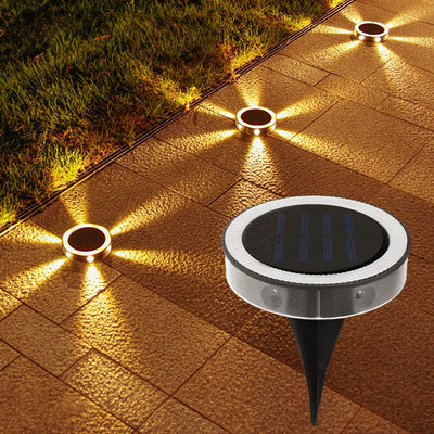 Veilleuse Solaire Enterrée 360° LED Jardin Cour Pelouse