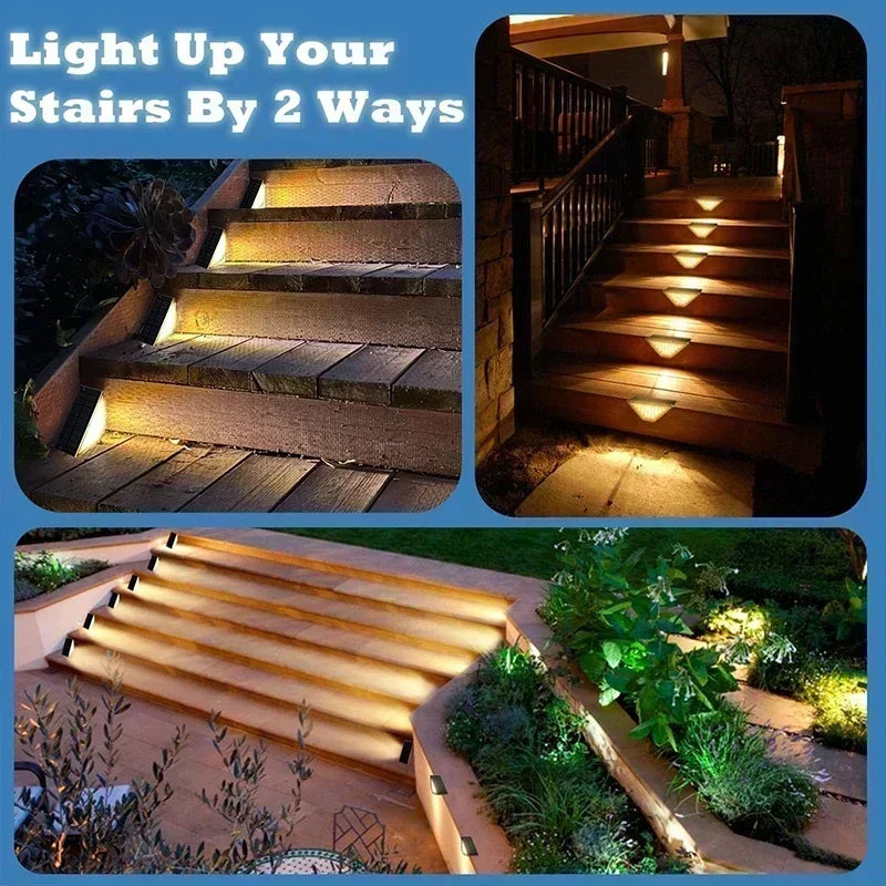 Lampe Solaire Escalier LED Blanc Chaud Étanche IP65