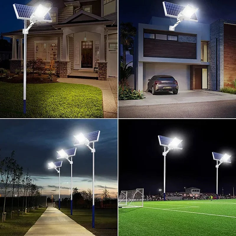 Lampadaire Solaire Extérieur Puissant LED Allée Parking