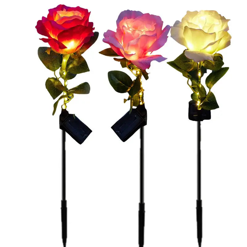 Piquet Solaire de Jardin Fleur Lumineuse pour Pelouse
